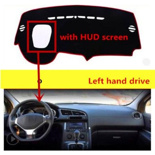 For Peugeot 3008 For Left -hand Drive 1PC Car Dashboard Mats Cover Sun Shade Dashboard Cover Capter Car Styling