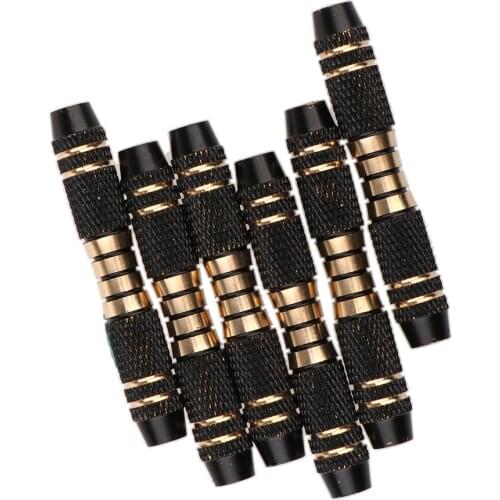 6 Pieces 16g Copper Premium Dart Replacement Barrels Shafts Grip for Soft Tip Dart Steel Tip Dart Black 50 x 4 x 8 mm