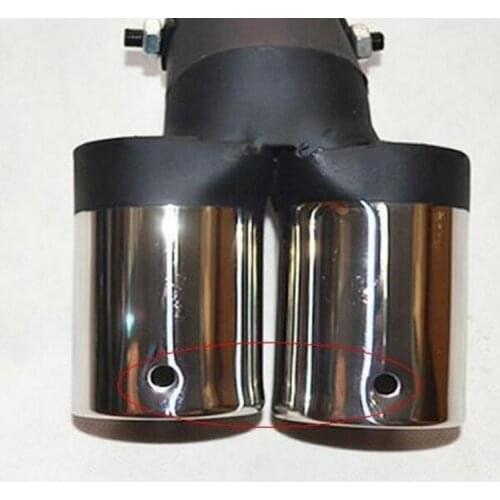 For Chevrolet Cruze Ford Focus Carnival One out two double exhaust pipe muffler tail throat Exhaust rear tail muffler tip tube