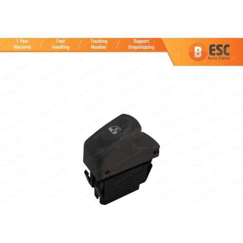ESC Auto Parts EDP854 Window Control 5-Pin Switch GRAY COLOR SINGLE BUTTON 7700838099 for Renault Megane Scenic 1 Clio 2