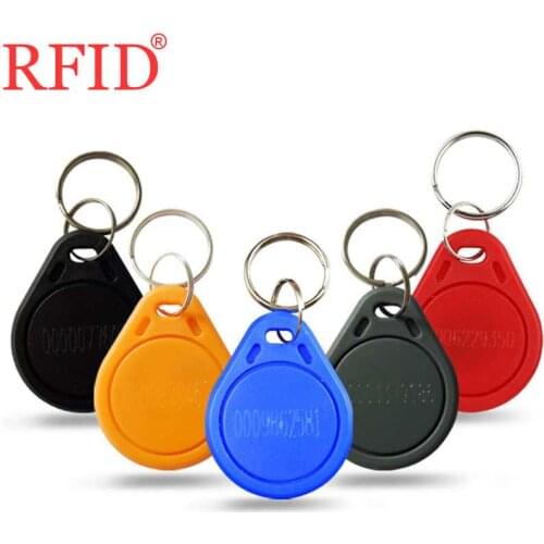ID 125khz EM4100 TK4100 41x33x4.3mm Read Only RFID Keyfobs EM Token Tag Keychain Access Control Card Many Color Select 100pcs