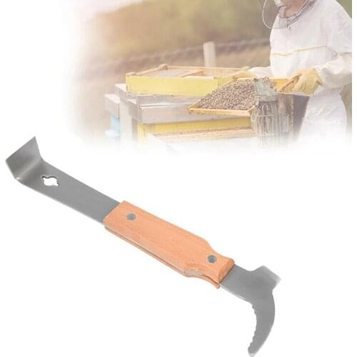 Beehive Tool Bee Scraper Wooden Stainless Steel Bee Honey Knife Beekeeping Equipment Apiculture Uncapping Beekeeping Tools