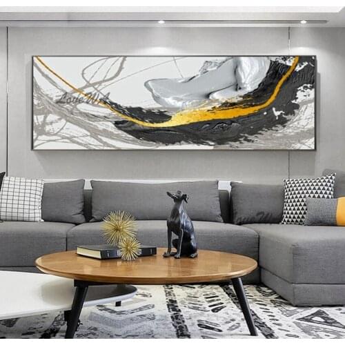 Quality Abstract 100% Handpainted Painting On Canvas Modern Home Decoration Wall Art Painting Frameless Picture For Living Room