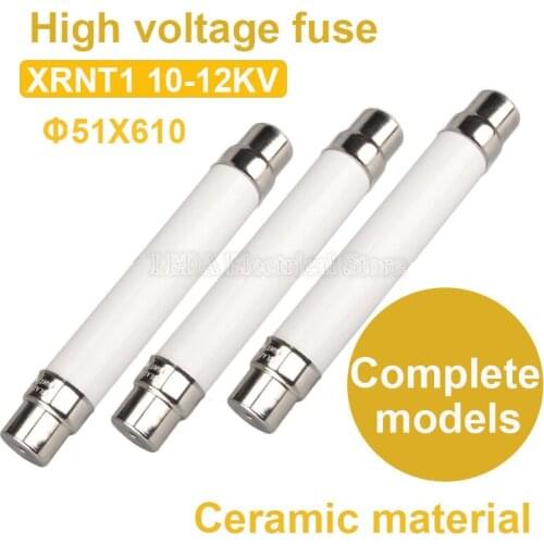 1Pcs High Voltage High Breaking Current Limiting Fuse XRNT1 10KV 6.3A 10A 16A 20A 25A 31.5A 50A 63A 80A Ceramic Fuse Fuse Tube