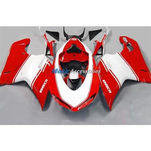 Motorcycle Fairings Kit Fit For 848 1098 1198 2007-2012 Bodywork Set High Quality ABS Injection NEW Red White Xerox