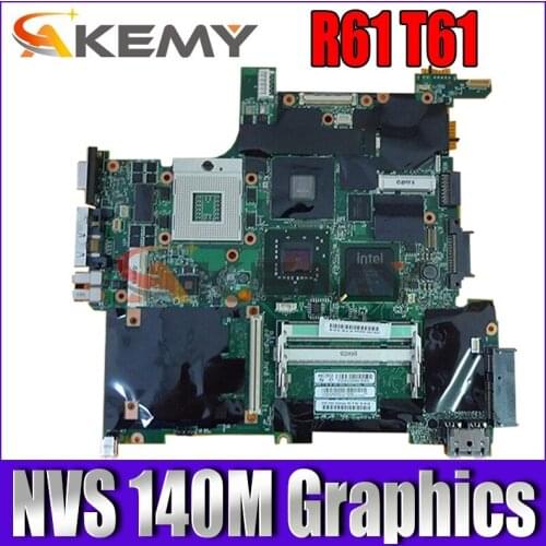 Akemy FRU 44C3933 Laptop Motherboard For Lenovo Thinkpad R61 T61 mother boards 965PM DDR2 NVS 140M Graphics Mainboard