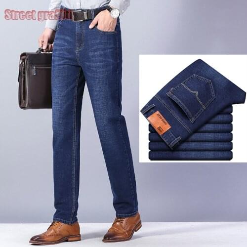 Mens Pants Jeans for Men 2021 New Fashion Men Trousers Office High Waist Jeans Classic Denim Pants Retro Casual Jeans for Men