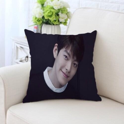 Kim Woo Bin Printed silk Pillowcases Square Zippered Home Decorative Pillow Cover Wedding Custom Gift For Two Sides