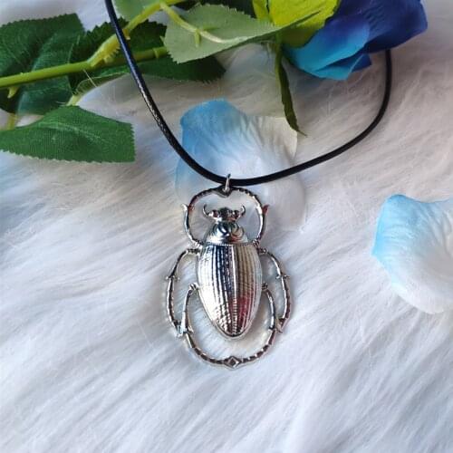New Giant Scarab Beetle Necklace Insect Jewelry Fashion Gorgeous Pendant Exaggerate Nature Big Charm Women Men Gift Delicacy