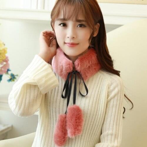 New Fashion Elegant Lady Datachble Collars Fur Krean Dress Warmer Datachble Collars Unique Gifts for Cute Ladies