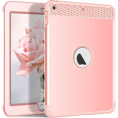For iPad 9.7" 2017/2018 Case, Heavy Duty Shockproof High Impact Resistant Rugged Hybrid Three Layer Full Body Protective Cover
