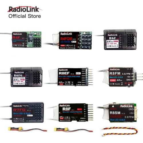 Radiolink R4FGM R4F R6FG R6F R7FG R8F R8EF R8FM R8SM RC Mini Receiver for RC Cars Boats Works with RC4GS V2 RC6GS V2 T8FB T8S