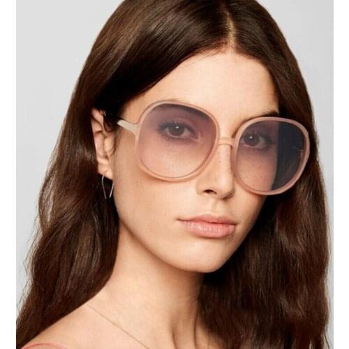 2021 Luxury Designer Round Oversize Eyewear Women Men Classic Big Frame Sun Glasses Colorful Lens Sunglasses Gafas Oculos De Sol