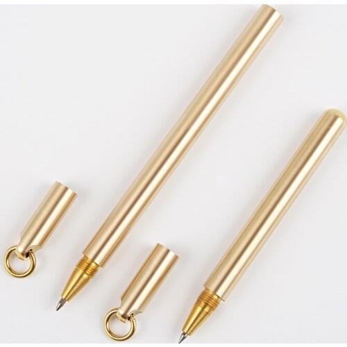 Ballpoint pen Brass Pen Handmade Signature Pen Retro Pen Pure Copper Pen Neutral Water Pen School Supplies Gift