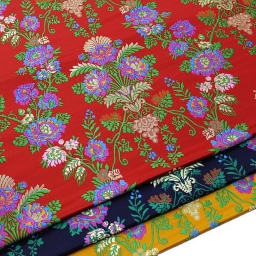 Wide 29" Cheongsam Xiuhe suit Tibetan Cloak Material Trim Diy cloth Jacquard Weave Spinning Cloud Brocade Silk Satin Fabrics