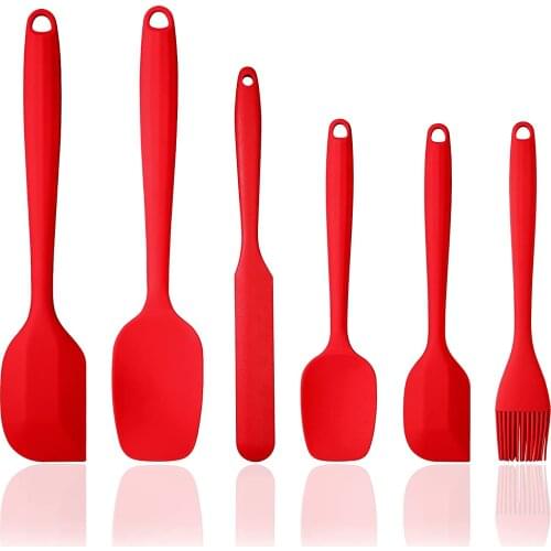 Silicone Kitchen Utensil Spatula Set 6 Piece Non-Stick Rubber Spatulas Heat Resistant Cooking Baking Tools Cozinha Utensilios