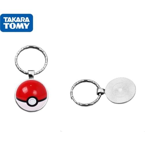 Takara Tomy Pokemon Genuine Elf Ball Keychain Cartoon Cute Pikachu Creative Student Gift Anime Time Gem Pendant Room Decoration