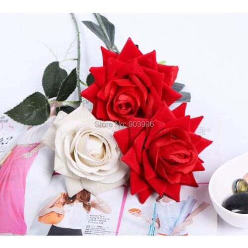 SPR Single big rose-10pcs/lot 5 colors 59cm silk wedding decorative artifical flower hand made christmas party decoration