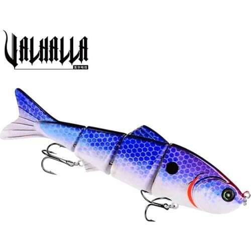 VALHALLA 1pc Swimbait 38g-1.34oz Fishing Bait 6.1"-15.5cm Hard Bait Fishing Tackle 10 Color 4 Sections Lures 4# Hook