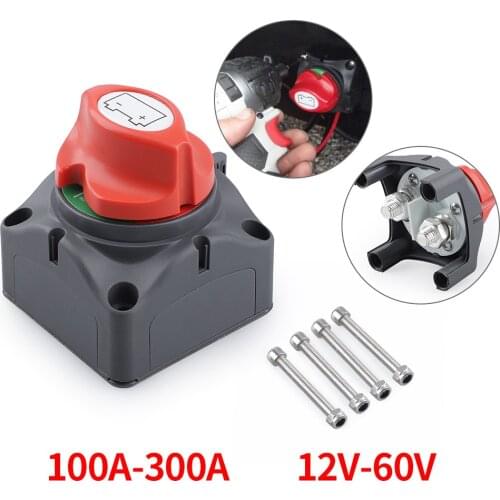 12V-60V 100A-300A Car Auto RV Marine Boat Battery Selector Isolator Disconnect Rotary Switch Cut