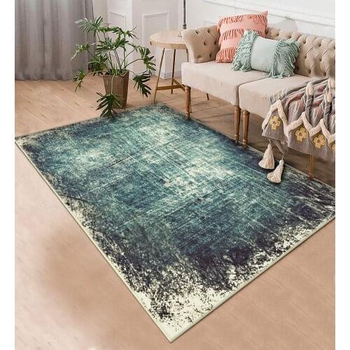 Yeşil Lacivert Renkli Halı Şönil Orjinal Desenli halı oturma odası yatak odası mutfak kaymaz anti alerjik ücretsiz kargo halı