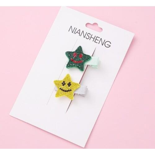 Stars Baby Girl Hair Clips Colorful BB Hairpins Smile Metal Barrettes for Baby Gifts Children Girls Baby Hair Accessories