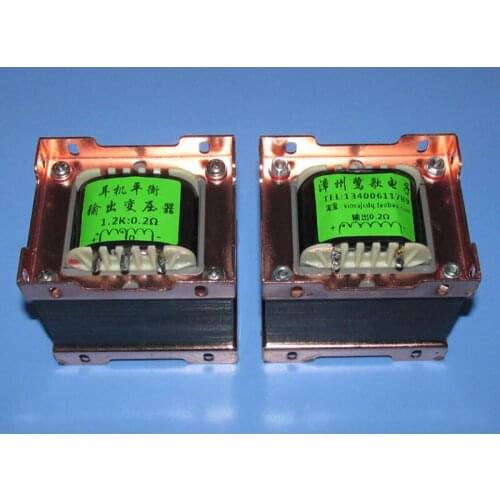 1.2K: 0.2Ω low-resistance aluminum tape headphone dedicated output transformer, frequency response 20HZ-33KHZ -1DB