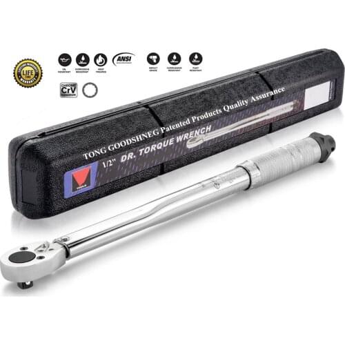 1/2" Drive Torque Adjustable Torque Wrench 40-210N.m Foot-Pound Chrome Vanadium Stee Hand Tools Wrenches Auto Repair Tools
