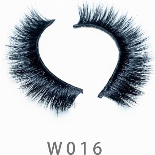 10mm W16 3D Real Mink Strip Eyelashes Cruelty Free Handmade Full Strip Lashes Soft False Eyelash Extension Makeup Lash Tools