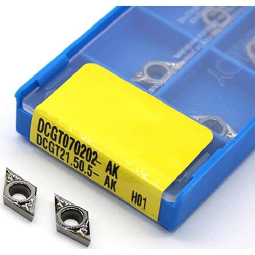 20pcs DCGT070202 AK H01 DCGT 070202 Aluminum cutter blade Insert Cutting Tool turning tool CNC Tools AL +TIN Alloy wood