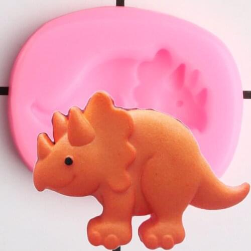 3D Animals Dinosaur Shape Silicone Molds Cupcake Topper Fondant Cake Decorating Tools Candy Resin Clay Chocolate Gumpaste Mould