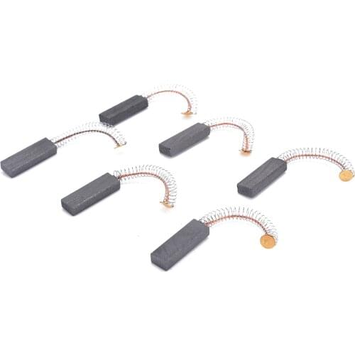 6pcs Electric Drill Motor Carbon Brushes with Brass Spring Spare Parts Mayitr Generator Rotating Machinery Fixing Part 30*11*6mm