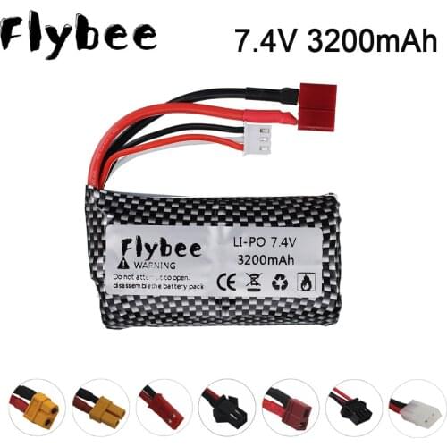 18650 7.4V 3200mAh 2S Lipo Battery For Wltoys 10428 /12428/12423 Q46 battery for RC cars toys parts Accessories 7.4 V battery