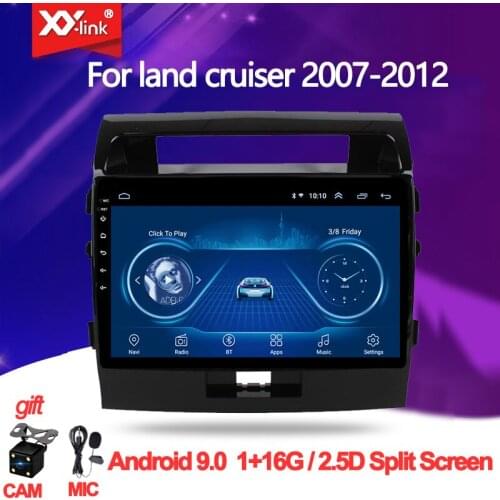 NEW Android 9.0 Car DVD GPS for Toyota land cruiser 2007-2012 Navigation System Stereo Audio Radio Video Bluetooth mic no 2 din