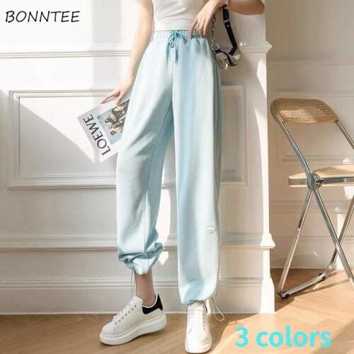 Pants Women Solid Loose Minimalist All-match Popular Harajuku Jogging 3 Colors Hot Sale Female Chic Teens Casual Spring Ins New