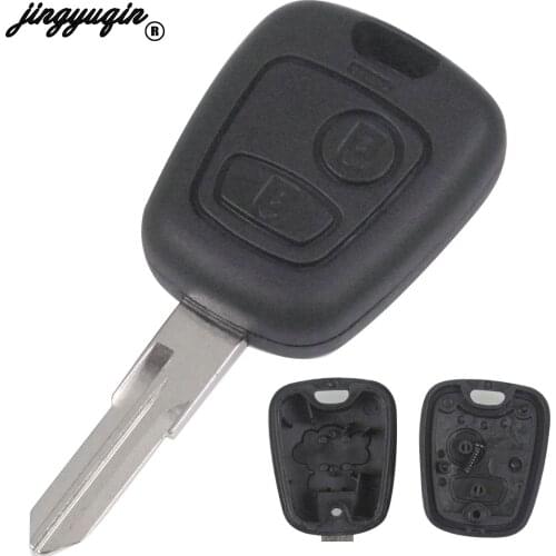 Jingyuqin 2 Buttons Remote Key Flip Fob Car Key Case For Peugeot Partner Expert Boxer SX9 Blade Car Key Shell