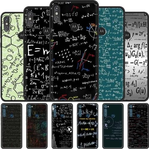 Case for Motorola Moto G9 Play One Fusion Plus G8 Power Lite Soft Shell Hype G Stylus E7 E6s Phone Cover Math Chemistry Formula