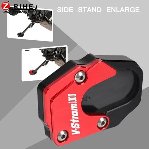 For SUZUKI V-STROM 1000 2016-2019 Motorcycle Side Stand Enlarge Plate Kickstand Extension For SUZUKI V-STROM 1000 2014 2015-2016