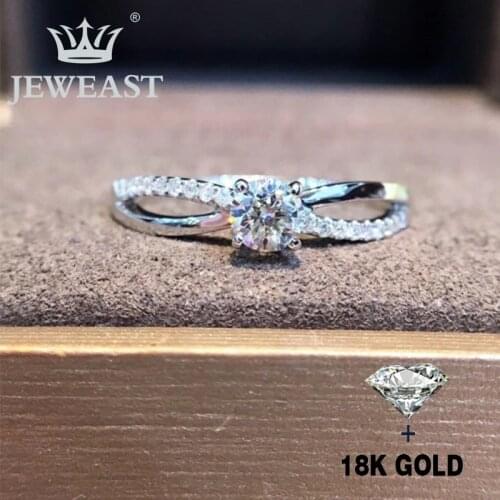 Natural Diamond 18K Gold Pure Gold Ring Beautiful Gemstone Ring Good Upscale Trendy Classic Party Fine Jewelry Hot Sell New 2020