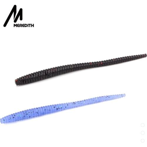 Meredith 2.36" 3.15" Freshwater Fishing Tube Soft Baits Worms Earthworm Lures Free Shipping