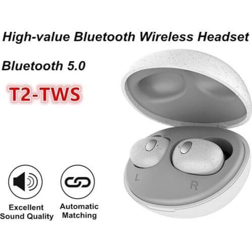 T2 Mini In-Ear Earbuds Wireless Bluetooth 5.0 Earphone Stereo Sports Headphone 2019NEW for Running Xiaomi Redmi