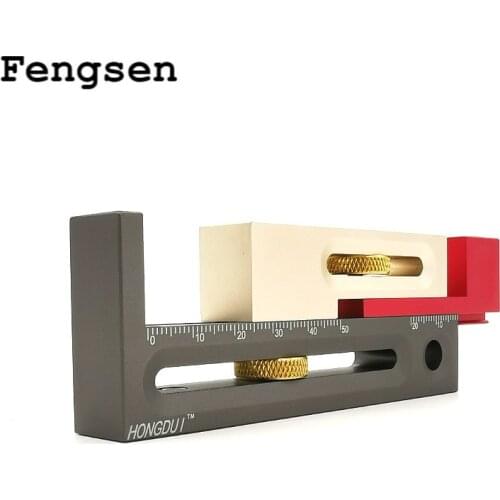Multifunction Saw Table Slot Regulator Ruler Woodworking Gap Gauge Movable Measuring Block Length Compensation Tool