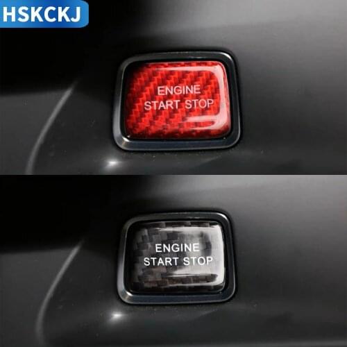 For Chevrolet Camaro 2017-2019 Multiple Color Carbon Fiber Stickers Start Stop Engine Button Ignition Interiors Car Accessories