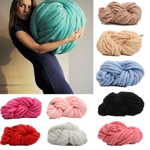 New Chunky Wool Yarn Super Soft Bulky Arm Knitting Wool Roving Crocheting DIY Arts Crafts Accessories