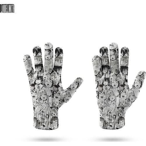 New Anime Cartoon Knitted Gloves Men Women High Quality Funny Mittens For Mobile Phone Tablet Pad Warm Skiing Garden Work Gloves