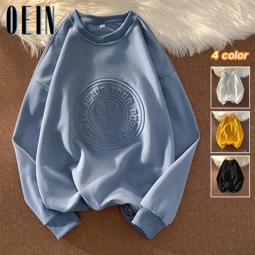 OEIN 2021 Solid Sweatshirt Mens Harajuku Hoodies Autumn Fashion Hoody Casual Hoodie Cotton Sweatshirts Men Streetwear Clothes