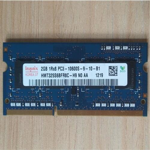 Hynix memoria ddr3 rams 2GB 1RX8 PC3-10600S-9-10-B1/B2 DDR3 2GB 1333MHz laptop memory 1.5V for notebook