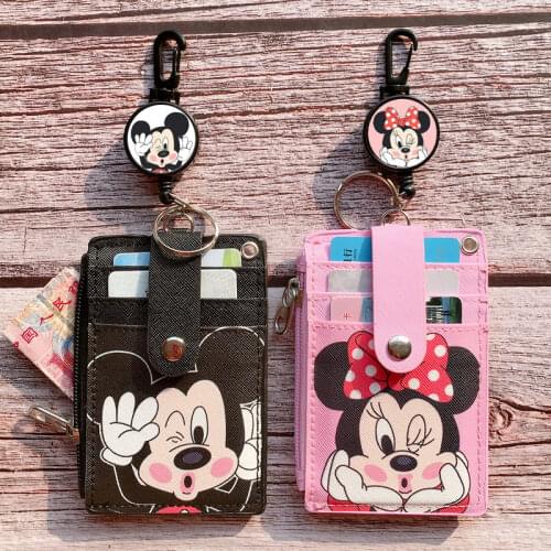 Disney Hanging Neck Campus Card Holder Bus Card Holder Coin Purse Student Access Card Multi-card Position ID Card Meal Card