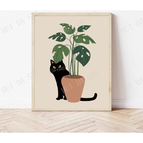 Cat Print, Cat Wall Art, Cat poster, Animal wall art, Printable cat, Cat Drawing