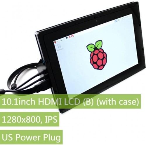 Raspberry Pi 10.1 inch HDMI LCD with Case Capacitive Touch Control 1280x800 Resolution IPS Display Support RPI 3 Model B B+ Zero